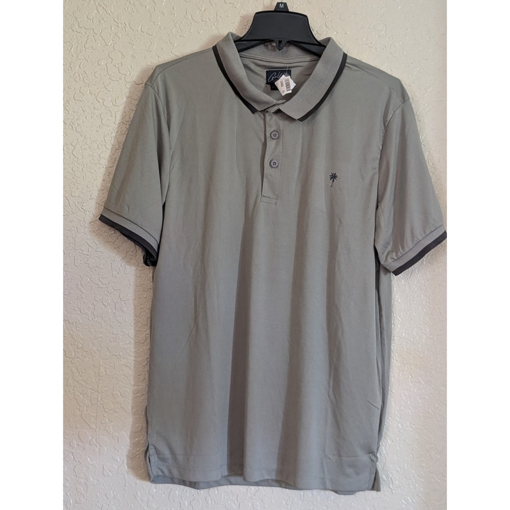 New - Golf surf and swim Grey mens polo Shirt medium 100% polyester